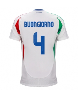 Italia Alessandro Buongiorno #4 Maglia Gara Trasferta Repliche Europei 2024